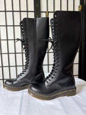 Dr. Martens Tall Lace-Up Boots - Black - Women’s size 7